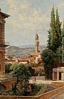 View of the Palazzo Vecchio in Florence by Antonietta Brandeis